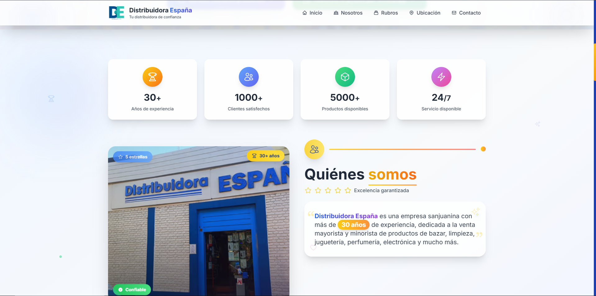 Distribuidora España - Landing Page